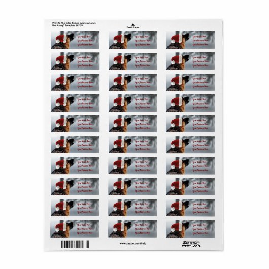 Schöne deutsche Shepherd Holiday Address Labels (Vorne)