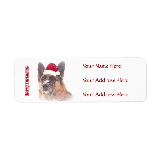 Schöne deutsche Shepherd Holiday Address Labels (Vorne)