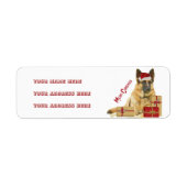 Schöne deutsche Shepherd Holiday Address Labels (Vorne)