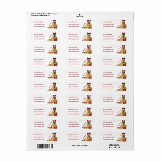 Schöne deutsche Shepherd Holiday Address Labels (Vorne)