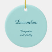 Schöne Dezember Fairy in Holly Keramik Ornament (Hinten)