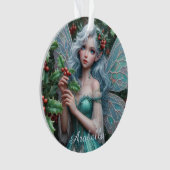 Schöne Dezember Fairy in Holly Ornament (Vorderseite)