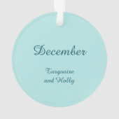 Schöne Dezember Fairy in Holly Ornament (Rückseite)