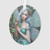 Schöne Dezember Fairy in Holly Ornament (Vorderseite)