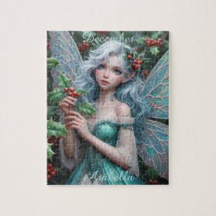 Schöne Dezember Fairy in Holly Puzzle