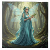 Schöne Dezember Türkis Fairy Fliese (Vorderseite)
