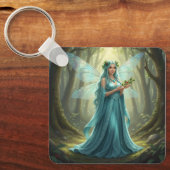 Schöne Dezember Türkis Fairy Schlüsselanhänger (Vorderseite)