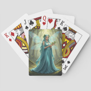 Schöne Dezember Türkis Fairy Spielkarten