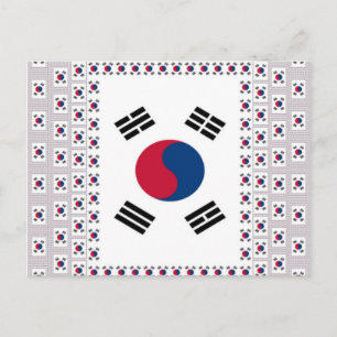 Schöne diagonale koreanische Flagge: Eine unendlic Postkarte