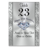 Schöne Diamond, glückliche 80. Geburtstagskarten Tischnummer (Rückseite)
