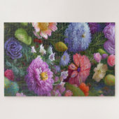 Schöne digitale Malerei farbenfrohe gemischte Blum Puzzle (Horizontal)