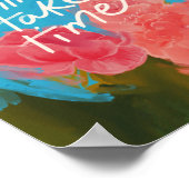 "Schöne Dinge brauchen Zeit" - Tropisches Flora Poster (Ecke)