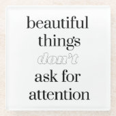 Schöne Dinge Glass Untersetzer (Vorderseite)