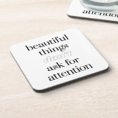 Schöne Dinge harter Kunststoff-Untersetzer Getränkeuntersetzer (Linke Seite)