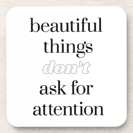 Schöne Dinge harter Kunststoff-Untersetzer Getränkeuntersetzer (Vorderseite)