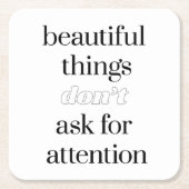 Schöne Dinge Papier Untersetzer (Vorderseite)