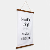 Schöne Dinge Wood Topped Wall Tapestry Wandteppich Mit Holzrahmen (Gewinkelt)