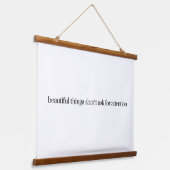 Schöne Dinge Wood Topped Wall Tapestry Wandteppich Mit Holzrahmen (Gewinkelt)