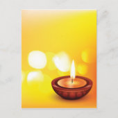 Schöne Diwali-Diya-Abbildung Postkarte (Vorderseite)