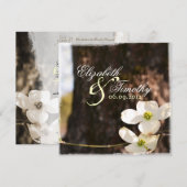 Schöne Dogwood Wedding Einladung v3 (Vorne/Hinten)