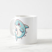 Schöne Dolphin mit Meeresblick Kaffeetasse (Vorderseite Links)