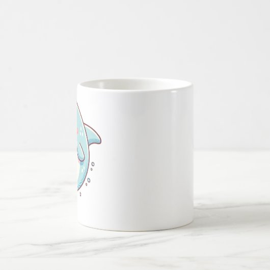 Schöne Dolphin mit Meeresblick Kaffeetasse (Mittel)