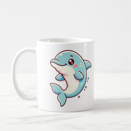 Schöne Dolphin mit Meeresblick Kaffeetasse (Links)