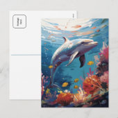 Schöne Dolphin Postcard Feiertagspostkarte (Vorne/Hinten)