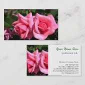 schöne doppelte perfekte heiße rosa Rose Blume Visitenkarte (Vorne/Hinten)