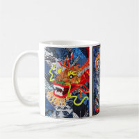 Schöne Drachen-Quilt-Tasse