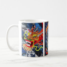 Schöne Drachen-Quilt-Tasse Kaffeetasse
