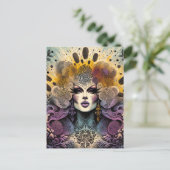 Schöne Drag Queen Fingerprints Postkarte (Stehend Vorderseite)