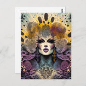 Schöne Drag Queen Fingerprints Postkarte (Vorne/Hinten)