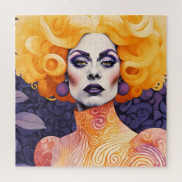 Schöne Drag Queen Red Hair Puzzle