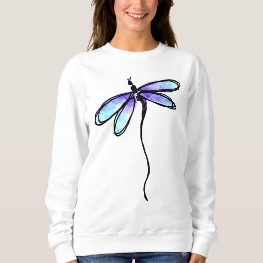 Schöne Dragonfly Abstrakte Kunst zu tragen Sweatshirt (Vorderseite)