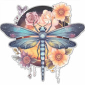 Schöne Dragonfly Aufkleber (Vorderseite)