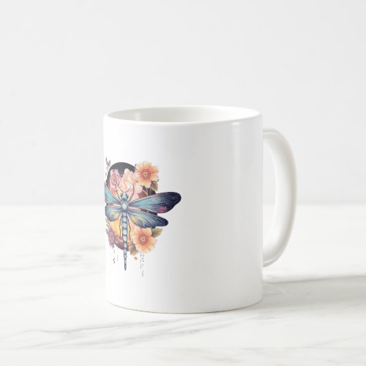 Schöne Dragonfly Kaffeetasse (VorderseiteRechts)