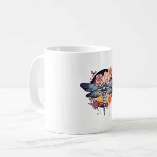 Schöne Dragonfly Kaffeetasse (Vorderseite Links)