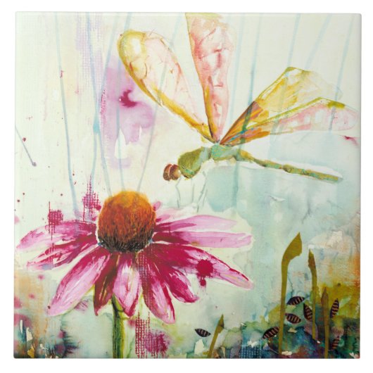 Schöne Dragonfly Keramik Küche Tile Fliese (Vorderseite)