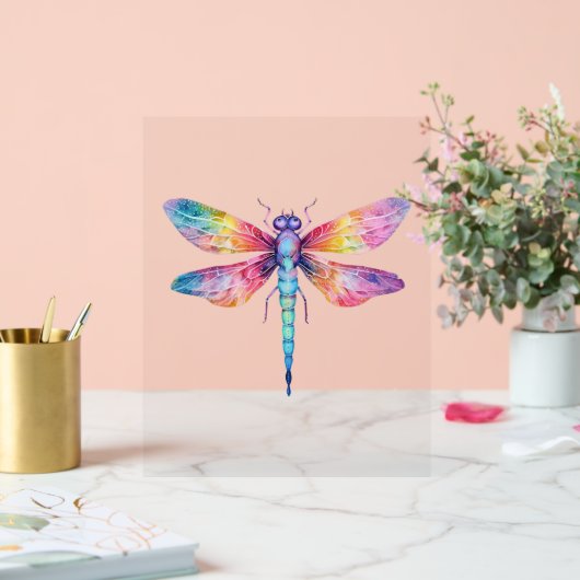 Schöne Dragonfly Kiss Heaven Insecke Lover Acrylschild (Hochzeit)