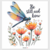 Schöne Dragonfly Kunst, Dichtung und Musik Aufkleber (Blatt)