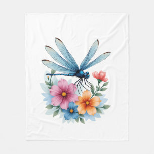 Schöne Dragonfly Kunst, Dichtung und Musik Fleecedecke