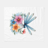 Schöne Dragonfly Kunst, Dichtung und Musik Fleecedecke (Vorderseite (Horizontal))