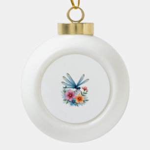 Schöne Dragonfly Kunst, Dichtung und Musik Keramik Kugel-Ornament