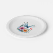 Schöne Dragonfly Kunst, Dichtung und Musik Pappteller (Schrägansicht)