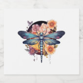 Schöne Dragonfly Schaumweinetikett (Einzelnes Label)