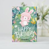 Schöne Dreamy Bunny Digital Geburtstag Karte (Stehend Vorderseite)