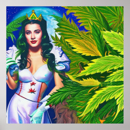 Schöne Dreamy Weed Goddess Poster