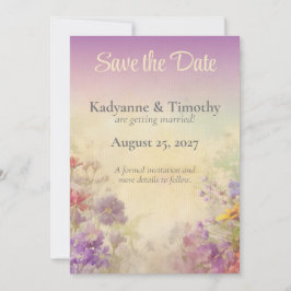 Schöne Dreamy Wildblumen Hochzeitsfeiern Save The Date