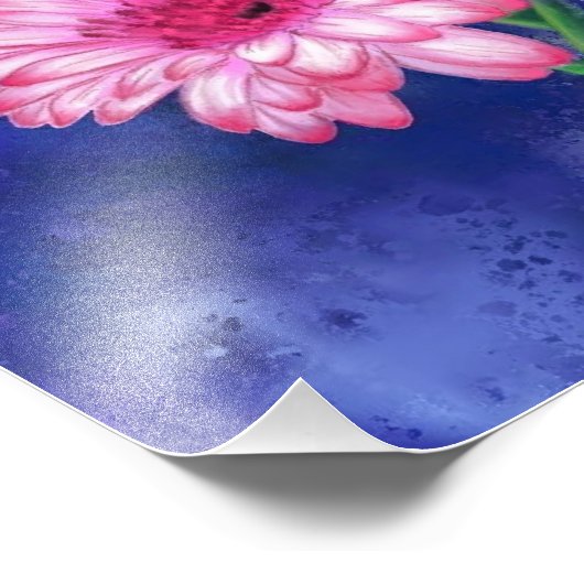 Schöne Drei-Farben-Gerberas - Ausgezeichnete Zeich Fotodruck (Ecke)